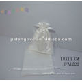 Double-Layer White Satin Pull String Bag